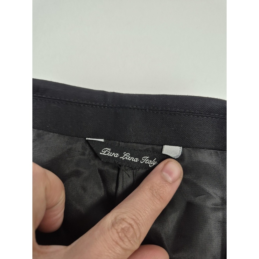 Manzini Suit Jacket Mens 40R Black Super 150s Wool Italy NWT Notch Lapel - Picture 7 of 16